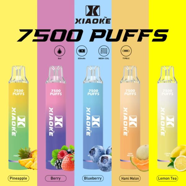 【XIAOKE 梟客】🪄拋棄式🍬 一次性霧化商品 7500口 (可充電)：圖片 5